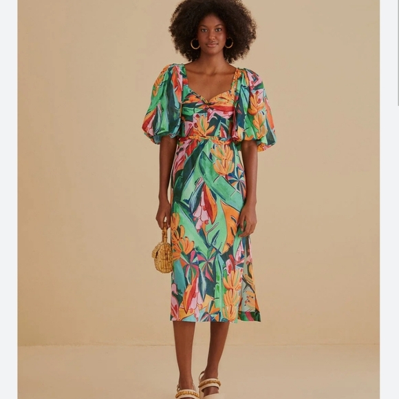 Ulla Johnson Dresses & Skirts - FARM Rio Colorful Floral Midi Dress